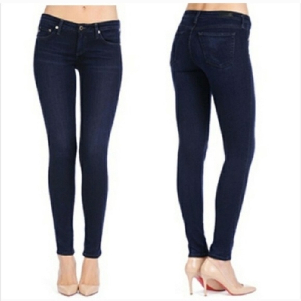 AG Adrianna Goldschmied Legging Super Skinny Stretchy Dark Wash sz 26